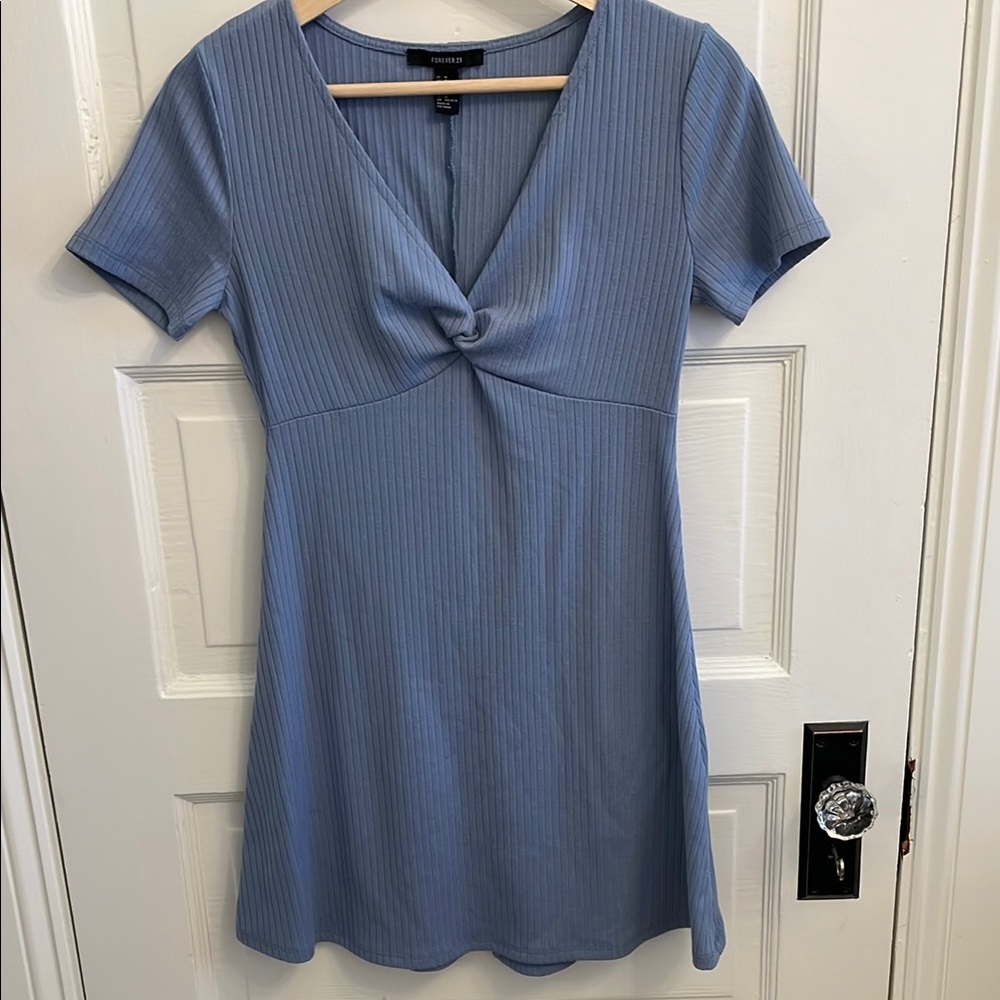 Forever 21 Blue Ribbed mini dress